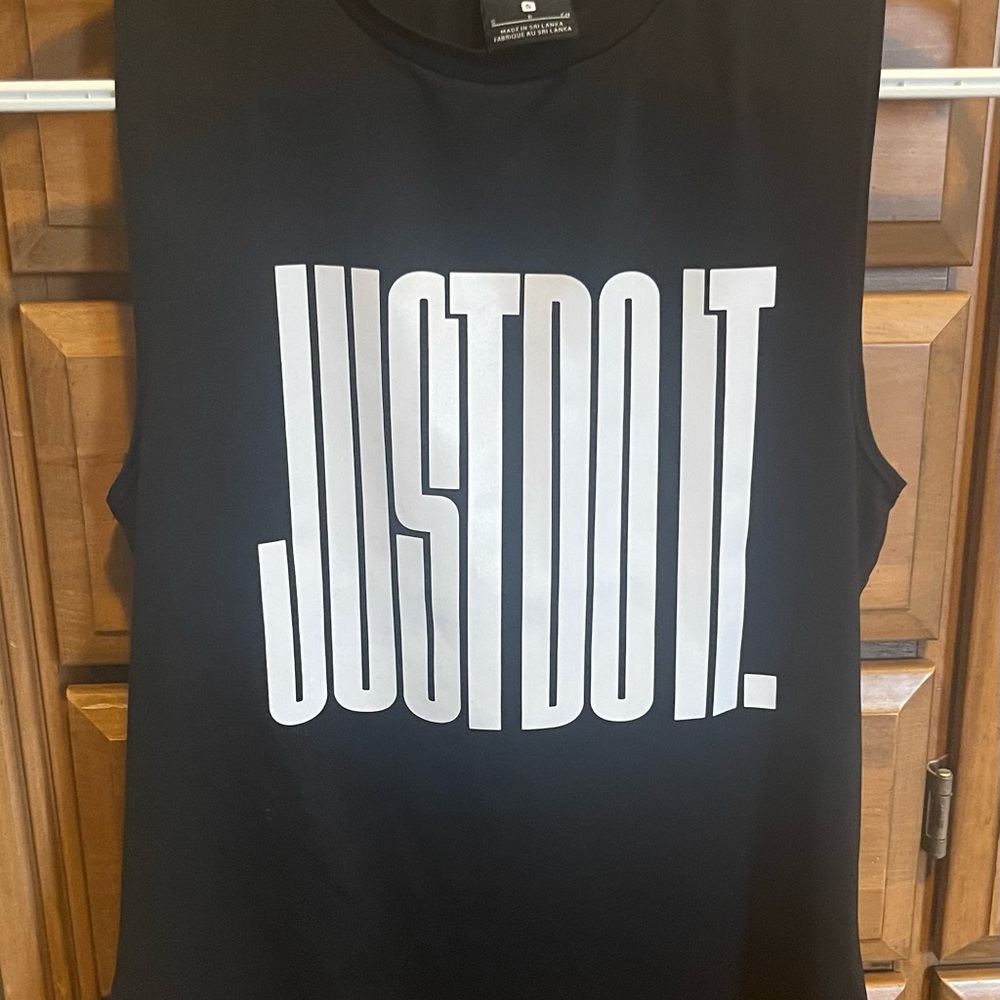 Nike Black Dri-FIT Tee with White Graphic